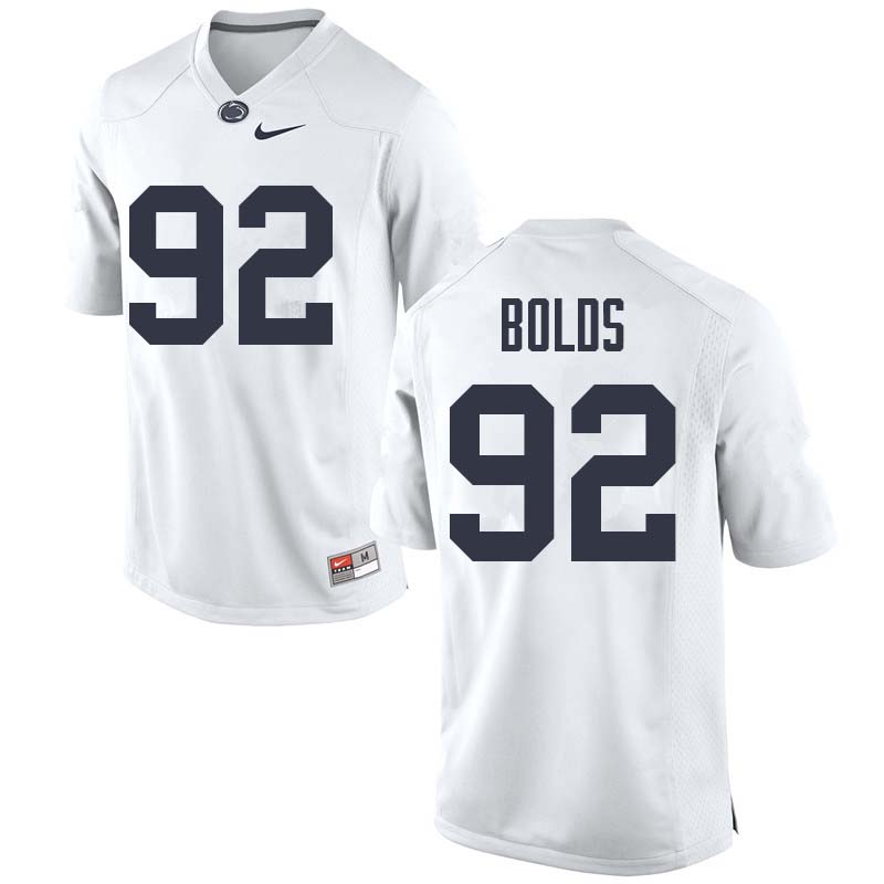 Men #92 Corey Bolds Penn State Nittany Lions College Football Jerseys Sale-White - Click Image to Close